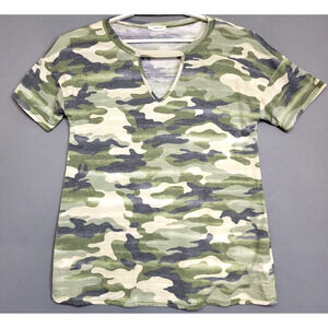 Viamor Camouflage T-shirt Womens Small Soft Green Street Style Urban Casual